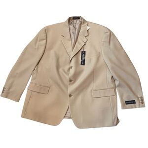 Chereskin Men’s 2 Piece Suit Beige New with Tags Jacket Size 50 & Size 45 Pants